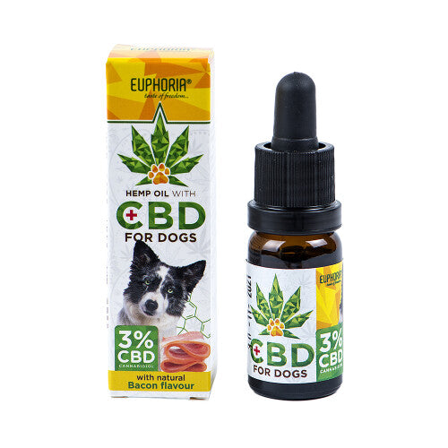 CBD Oil for Dogs - Bacon Flavor - 3% CBD - 10ml