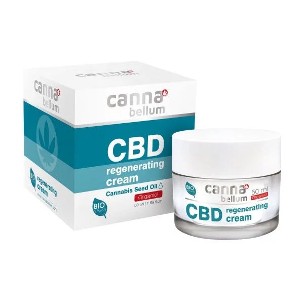 Cannabellum CBD Regenerierende Gesichtscreme - 50ml Verpackung und Umverpackung