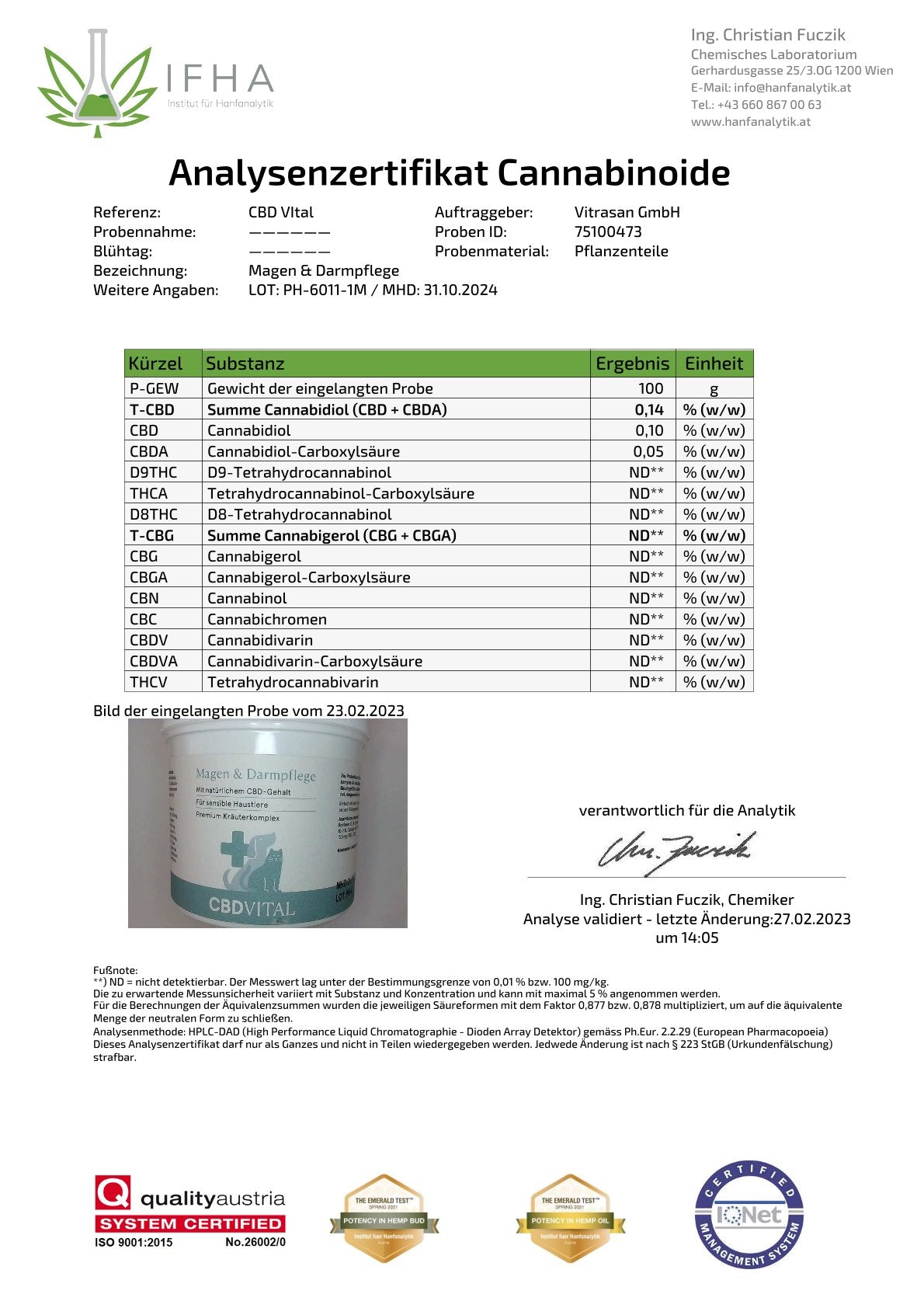 Cuidado del estómago y los intestinos - 200 mg de CBD - 100 g